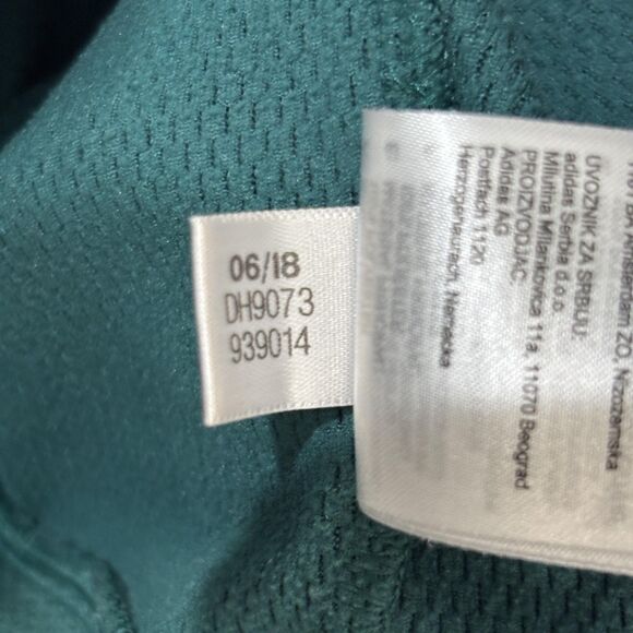 Adidas Hoodie Men's Medium Green ClimaWarm Pullover Sweatshirt Kangaroo Pocket - Picture 10 of 10